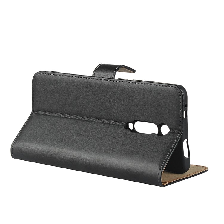 Genuine Leather Wallet Stand Case for Xiaomi Redmi K20 / Mi 9T / Redmi K20 Pro / Mi 9T Pro - Black-6