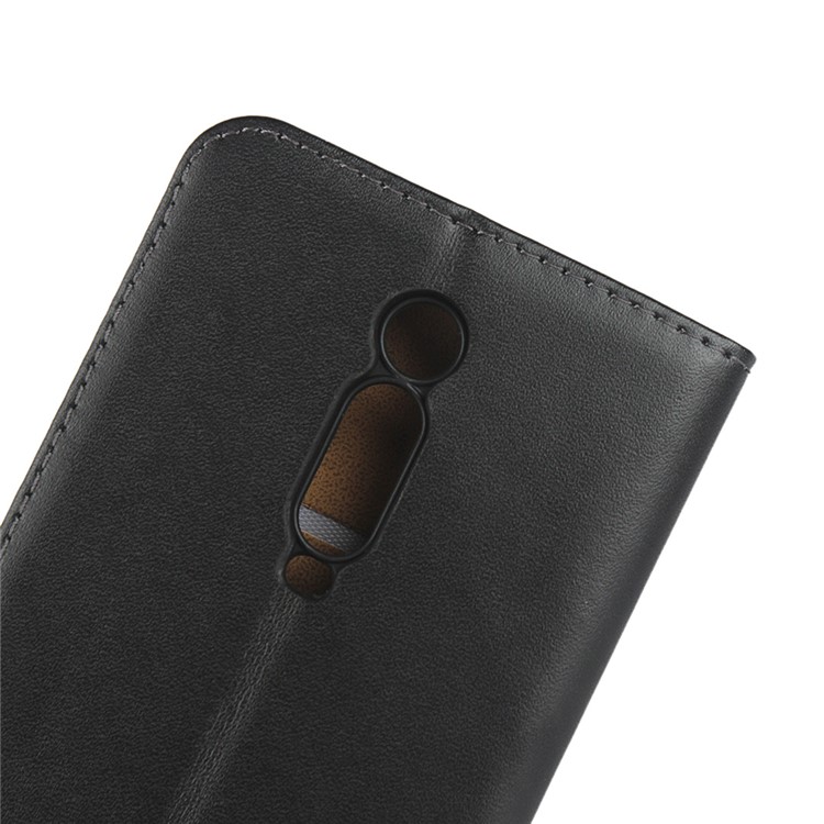 Echtes Leder Brieftasche Ständer Fall Für Xiaomi Redmi K20 / Mi 9T / Redmi K20 Pro / Mi 9T Pro - Schwarz-9