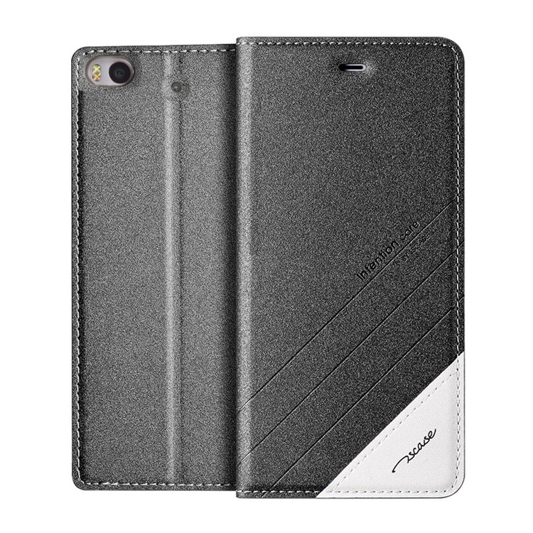 TSCASE for Xiaomi Mi 5s Matte Sand-like Texture Flip Leather Stand Case - Dark Grey-1