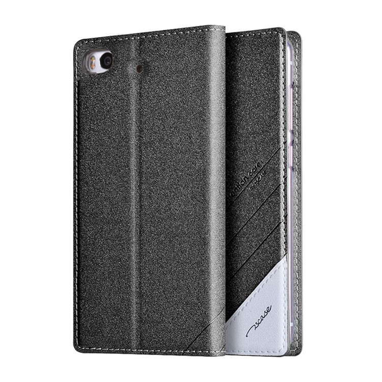 TSCASE for Xiaomi Mi 5s Matte Sand-like Texture Flip Leather Stand Case - Dark Grey-2