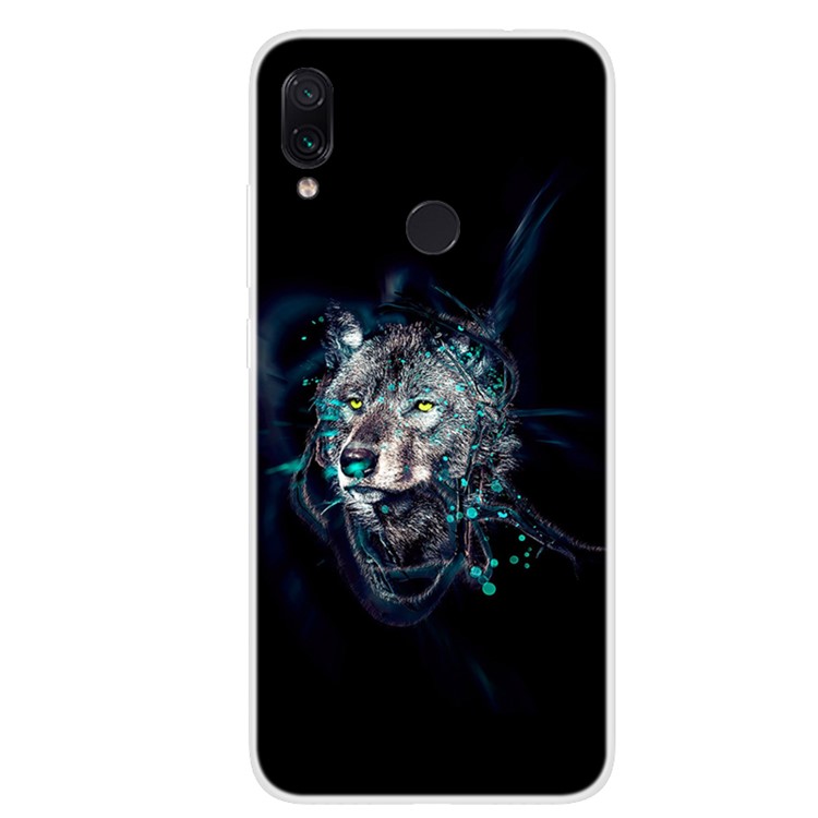 Pattern Printing TPU Case for Xiaomi Redmi 7 / Redmi Y3 - Wolf-1