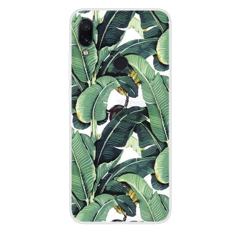 Pattern Printing TPU Case for Xiaomi Redmi 7 / Redmi Y3 - Banana Leaf-1