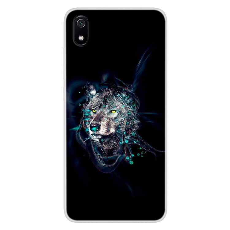 Pattern Printing TPU Case for Xiaomi Redmi 7A - Wolf-1