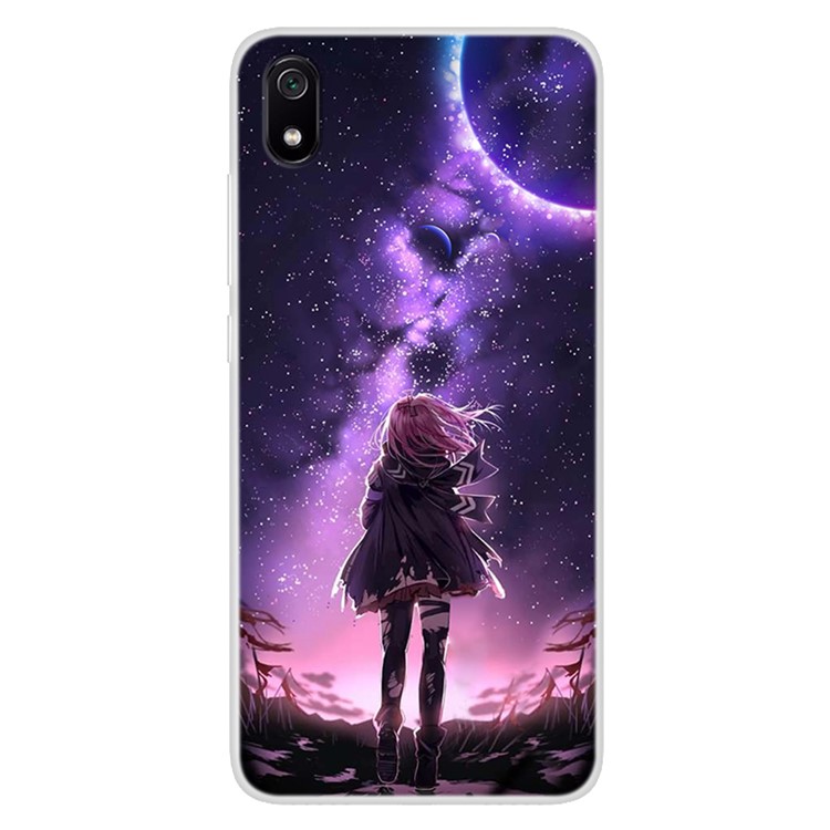 Pattern Printing TPU Shell Case for Xiaomi Redmi 7A - Beauty Pattern-1