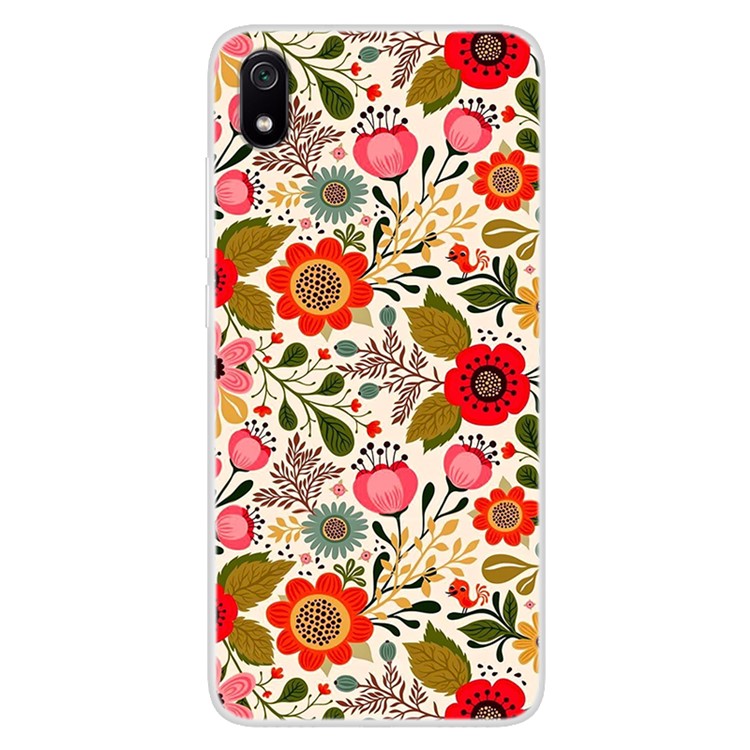 Pattern Printing TPU Shell Case for Xiaomi Redmi 7A - Vivid Flowers-1