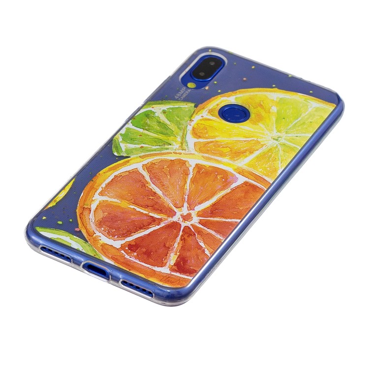 Pattern Printing Clear Soft TPU Back Case for Xiaomi Redmi Note 7/Note 7S/Note 7 Pro (India) - Orange-2