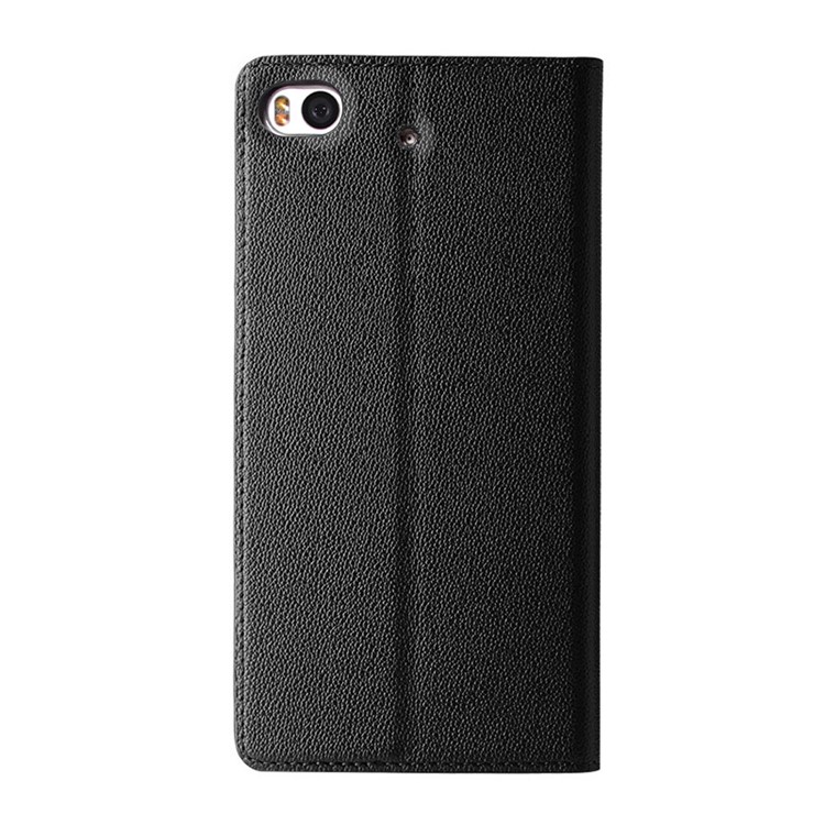 TSCASE for Xiaomi Mi 5s Litchi Full Grain Genuine Leather Phone Case Stand - Black-2
