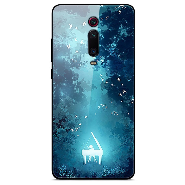 Printing Style Glass+TPU+PC Phone Shell Cover for Xiaomi Redmi K20/Mi 9T/K20 Pro/Mi 9T Pro - Forest Piano-1