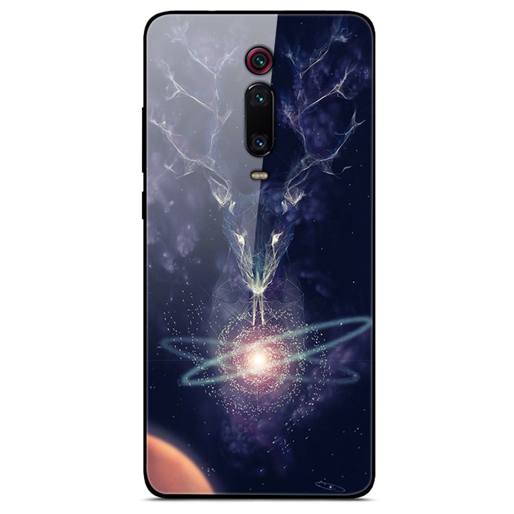 Printing Style Glass+TPU+PC Phone Shell Cover for Xiaomi Redmi K20/Mi 9T/K20 Pro/Mi 9T Pro - Lightning Elk-1