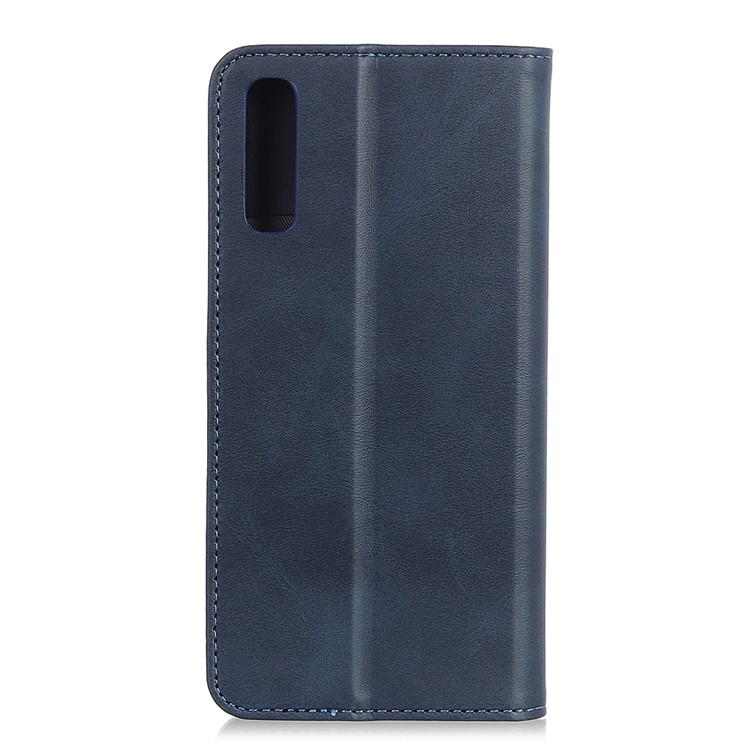 Auto-absorbed Split Leather Phone Cover for Xiaomi Mi CC9 / Mi CC9 Meitu Edition/ Mi 9 Lite - Dark Blue-8