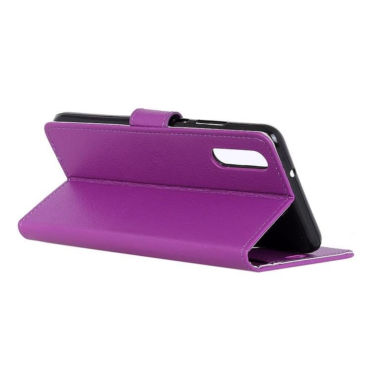 Litchi Skin Leather Wallet Case for Xiaomi Mi CC9 / Mi CC9 Meitu Edition/ Mi 9 Lite - Purple-11