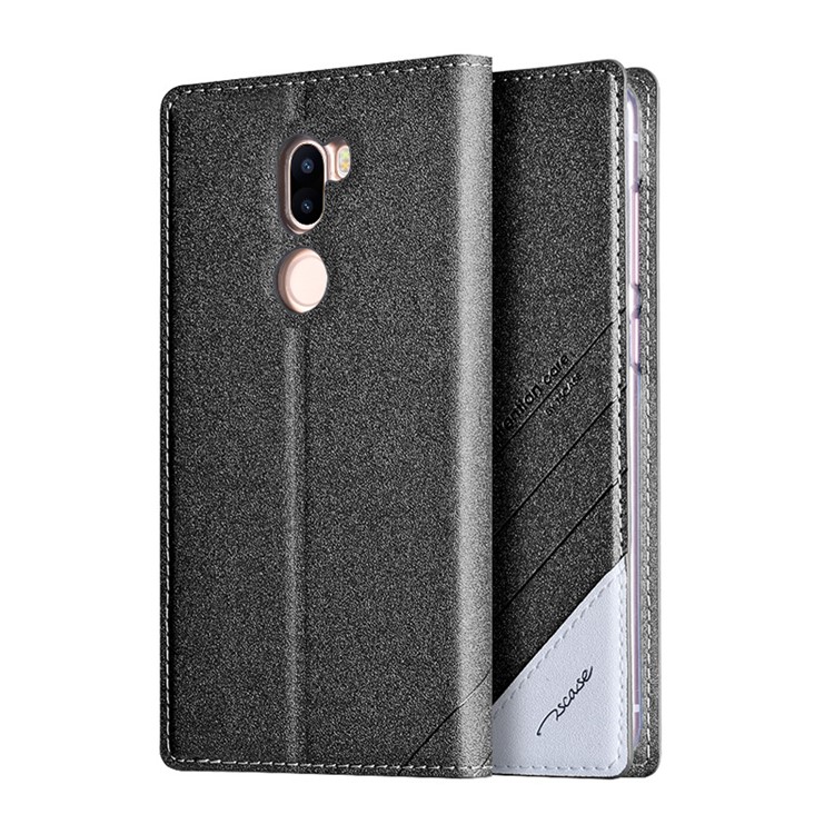 TSCASE Sand-like Matte Stand Leather Magnetic Case for Xiaomi Mi 5s Plus - Dark Grey-2
