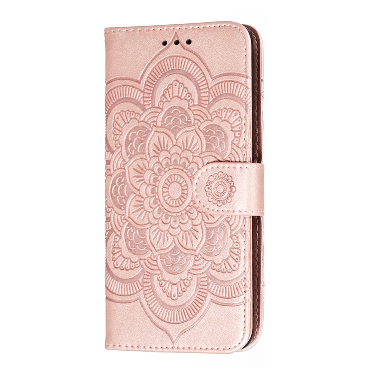 Imprint Mandala Flower Leather Wallet Case for Xiaomi Redmi K20 / Mi 9T / Redmi K20 Pro / Mi 9T Pro - Rose Gold-3