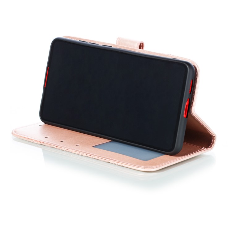 Imprint Mandala Flower Leather Wallet Case for Xiaomi Redmi K20 / Mi 9T / Redmi K20 Pro / Mi 9T Pro - Rose Gold-6