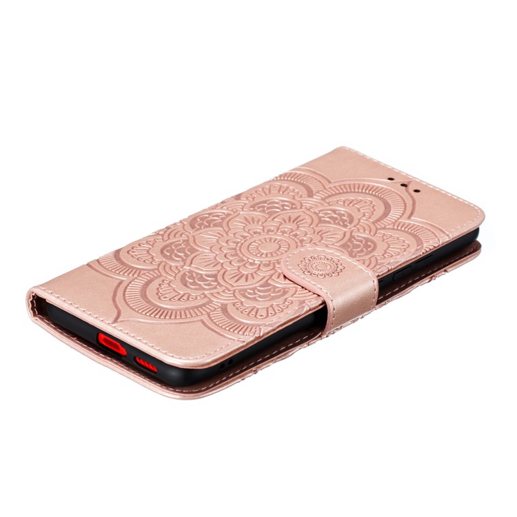 Imprint Mandala Flower Leather Wallet Case for Xiaomi Redmi K20 / Mi 9T / Redmi K20 Pro / Mi 9T Pro - Rose Gold-7
