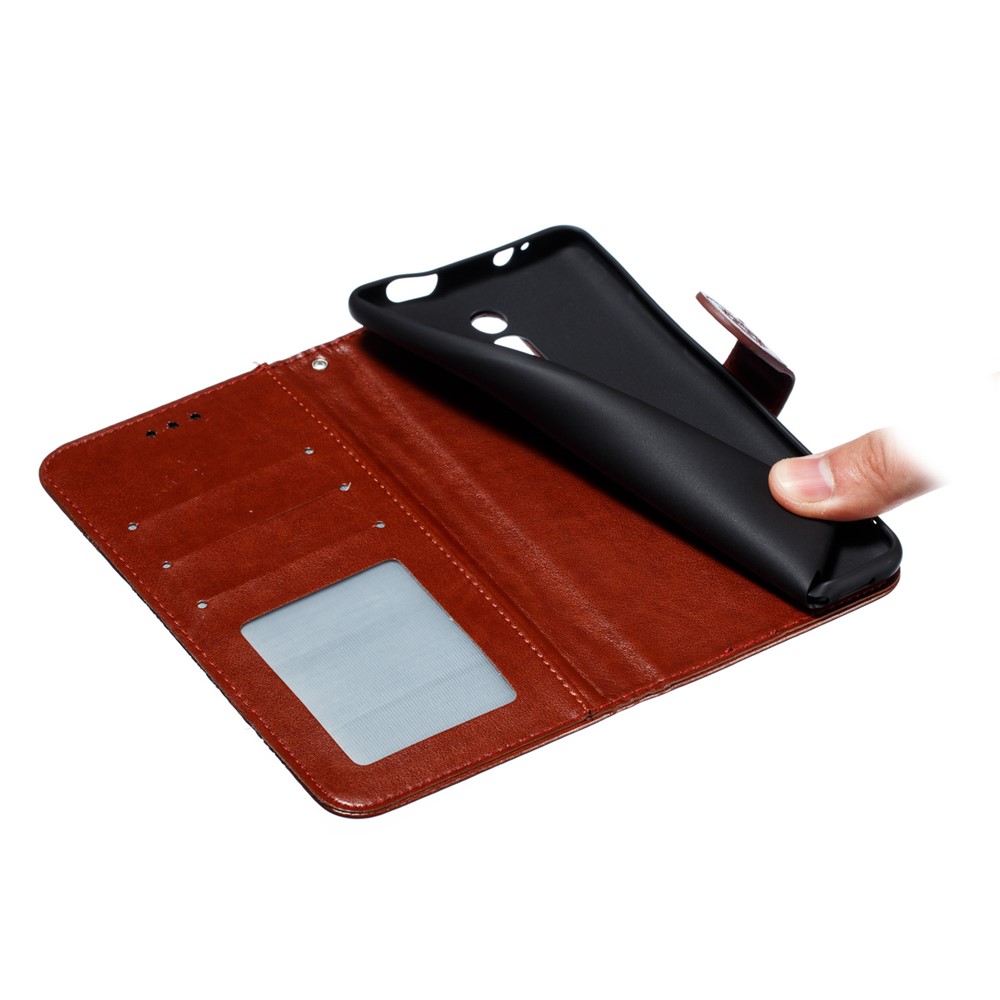 Imprint Mandala Flower Leather Wallet Case for Xiaomi Redmi K20 / Mi 9T / Redmi K20 Pro / Mi 9T Pro - Brown-10