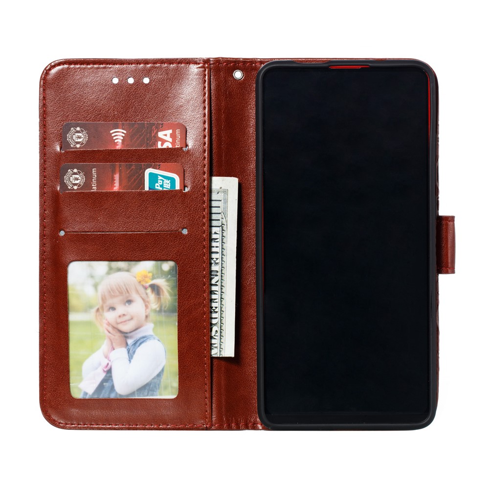 Imprint Mandala Flower Leather Wallet Case for Xiaomi Redmi K20 / Mi 9T / Redmi K20 Pro / Mi 9T Pro - Brown-9