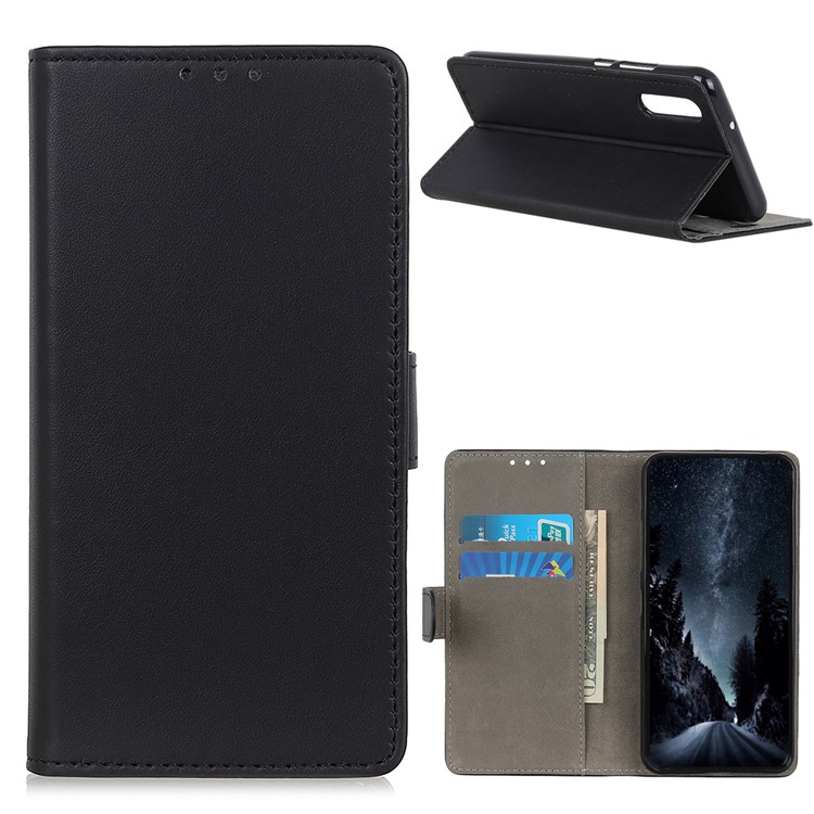 Wallet Leather Stand Phone Cover Case for Xiaomi Mi CC9 - Black-1