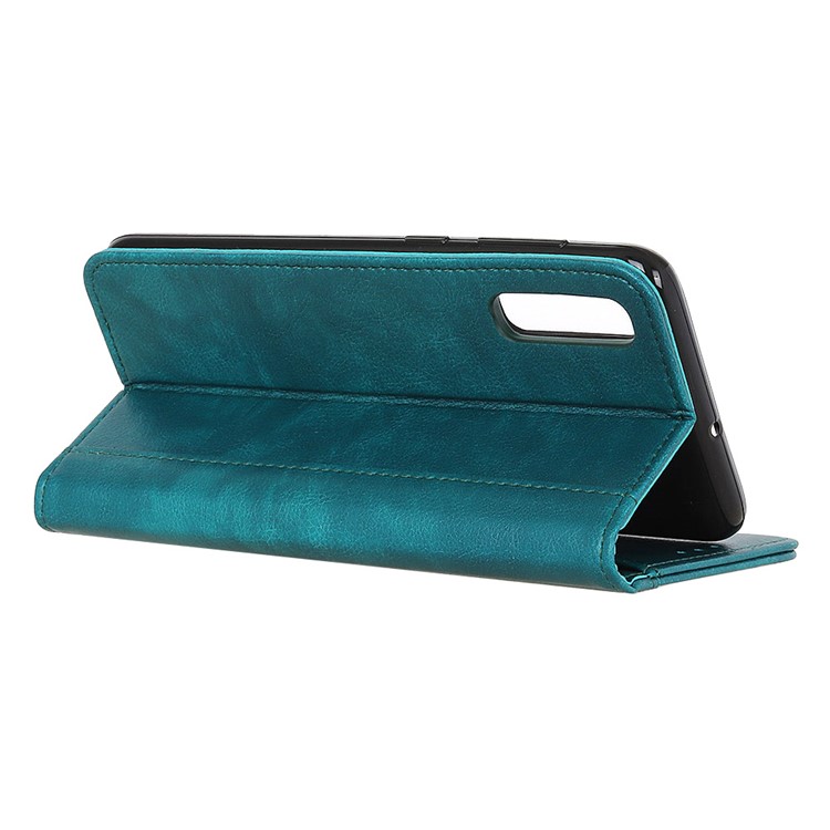 Auto-absorbed Litchi Texture Split Leather Phone Case Shell for Xiaomi Mi CC9 / Mi CC9 Meitu Edition / Mi 9 Lite - Green-8