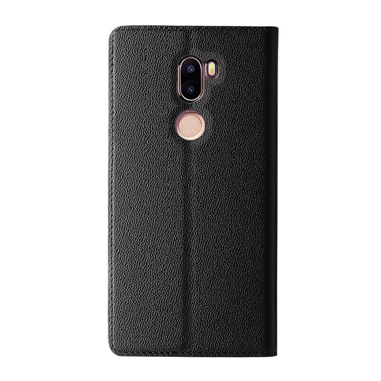 TSCASE Litchi Full Grain Genuine Leather Business Case for Xiaomi Mi 5s Plus - Black-2