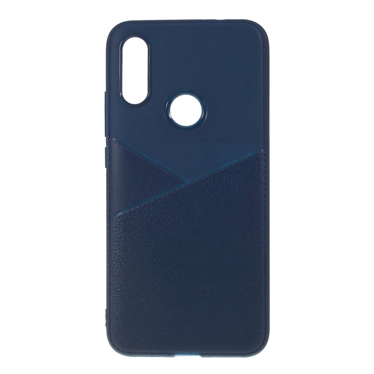 Litchi Texture Soft TPU Cell Phone Cover for Xiaomi Redmi Note 7 / Note 7 Pro (India) / Note 7S - Blue-1