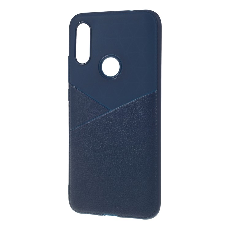 Litchi Texture Soft TPU Cell Phone Cover for Xiaomi Redmi Note 7 / Note 7 Pro (India) / Note 7S - Blue-2