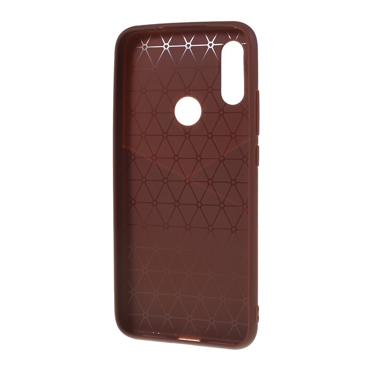 Litchi Texture Soft TPU Cell Phone Cover for Xiaomi Redmi 7 / Redmi Y3 - Brown-3