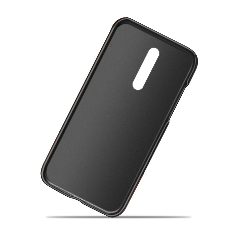Caja De Cuero De La PU + Pc Del Empalme De Doble Color KSQ Para Xiaomi Redmi K20 / K20 Pro / MI 9T / MI 9T Pro - Negro / Marron Oscuro-3