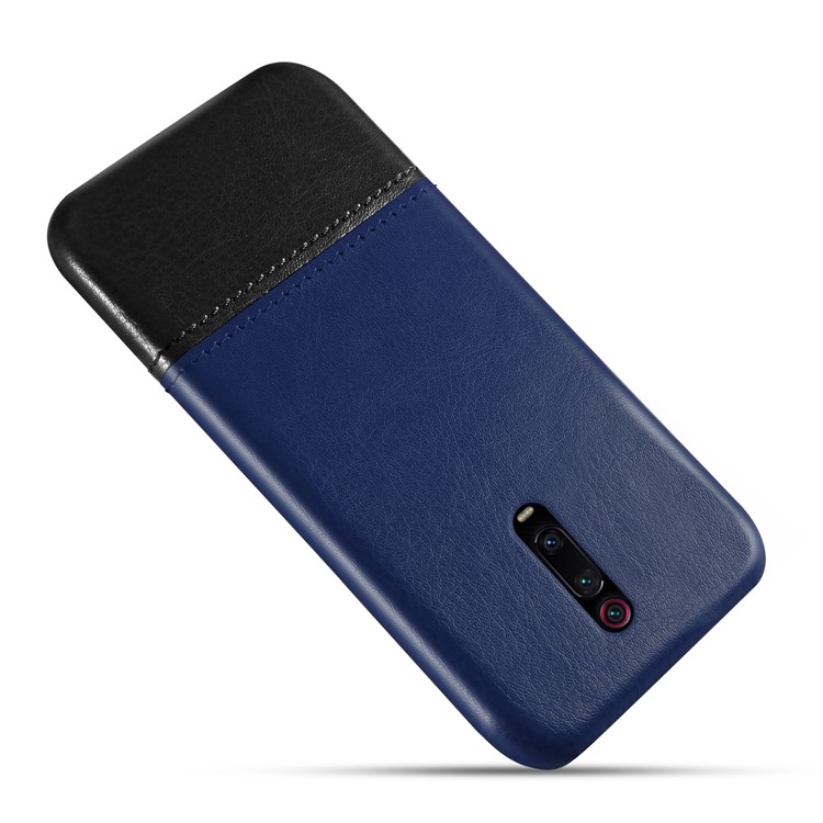 KSQ Dual-color Splicing PU Leather+PC Phone Case for Xiaomi Redmi K20 / K20 Pro / MI 9T / MI 9T Pro - Dark Blue / Black-3