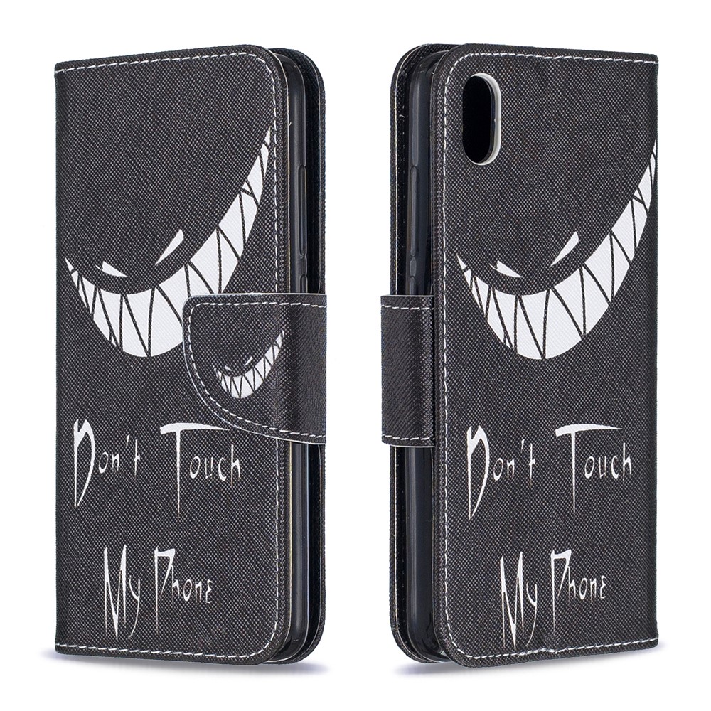 Printing Style PU Leather Flip Stand Phone Case for Xiaomi Redmi 7A - Do not Touch My Phone-4
