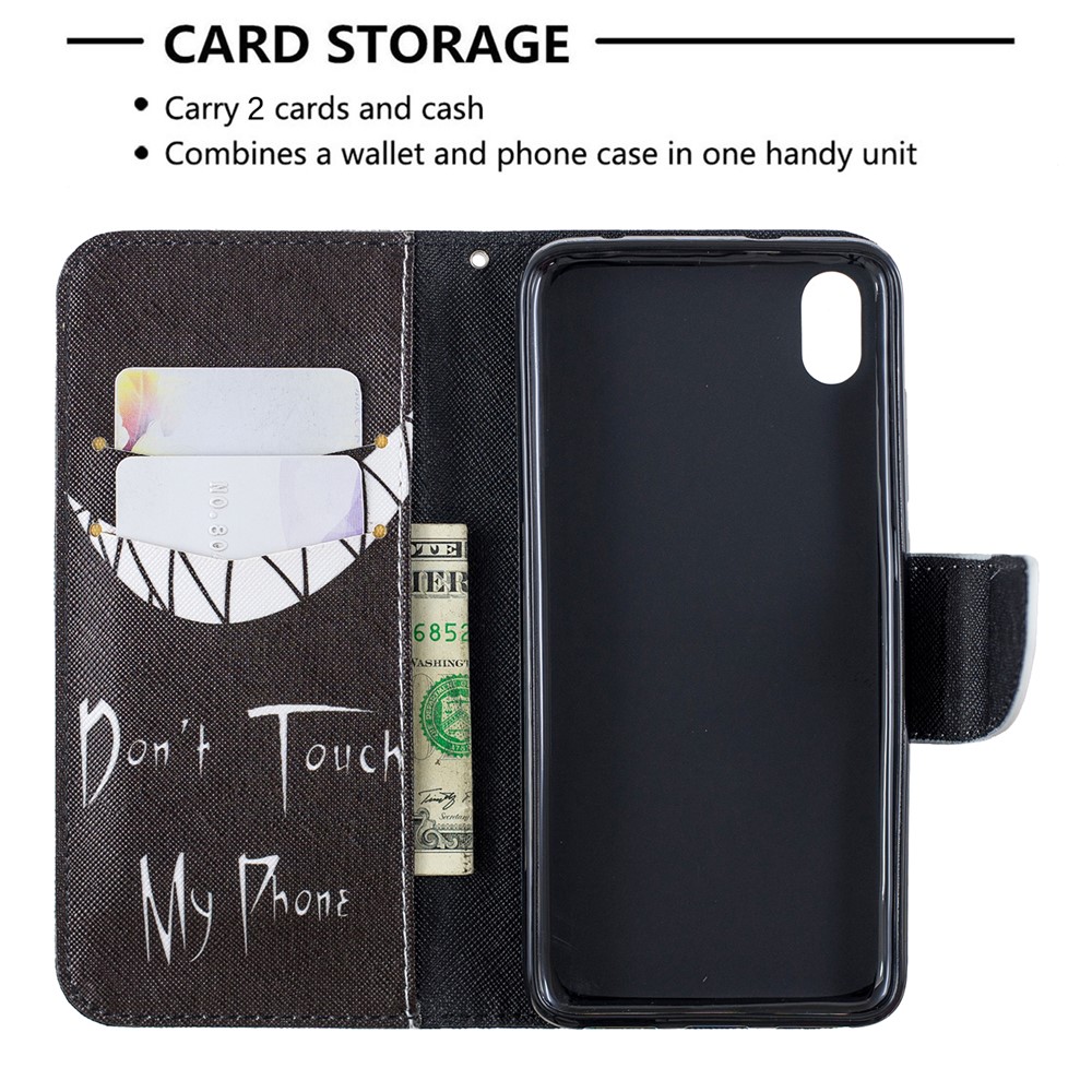 Printing Style PU Leather Flip Stand Phone Case for Xiaomi Redmi 7A - Do not Touch My Phone-6