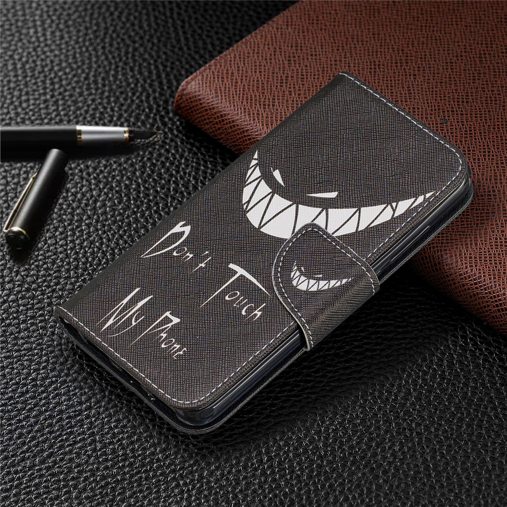 Printing Style PU Leather Flip Stand Phone Case for Xiaomi Redmi 7A - Do not Touch My Phone-7