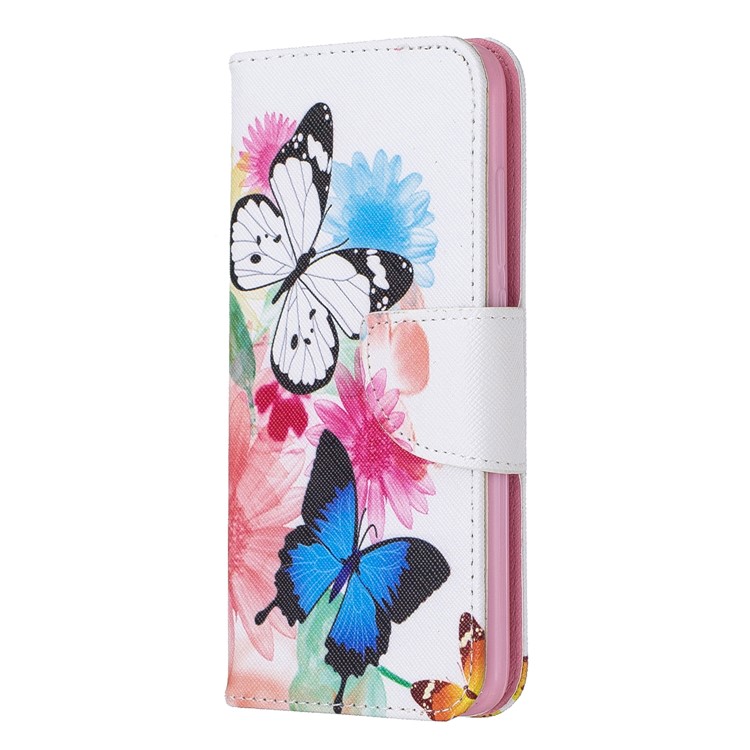 Printing Style PU Leather Flip Stand Phone Case for Xiaomi Redmi 7A - Butterflies and Flowers-2