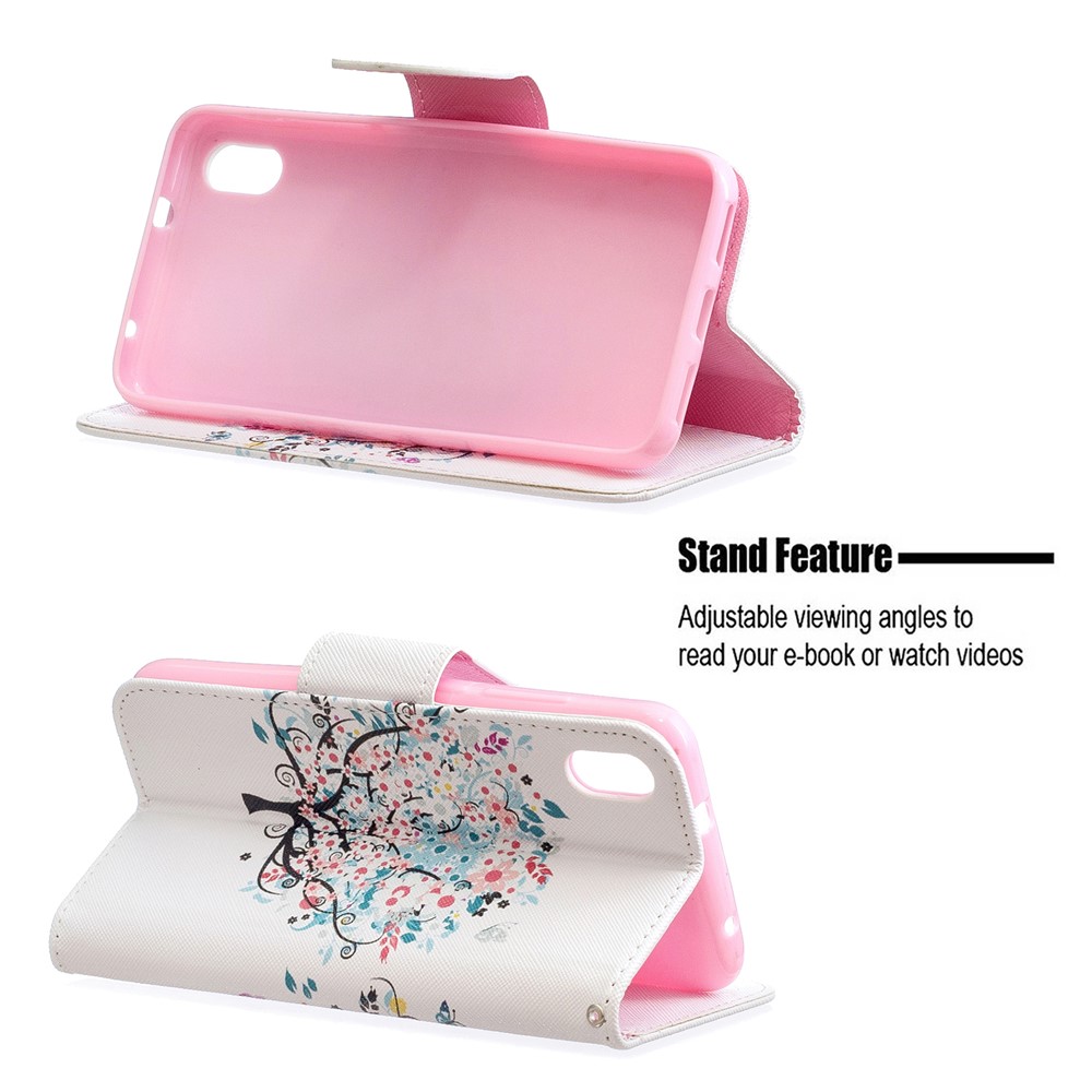 Printing Style PU Leather Flip Stand Phone Case for Xiaomi Redmi 7A - Flowered Tree-5