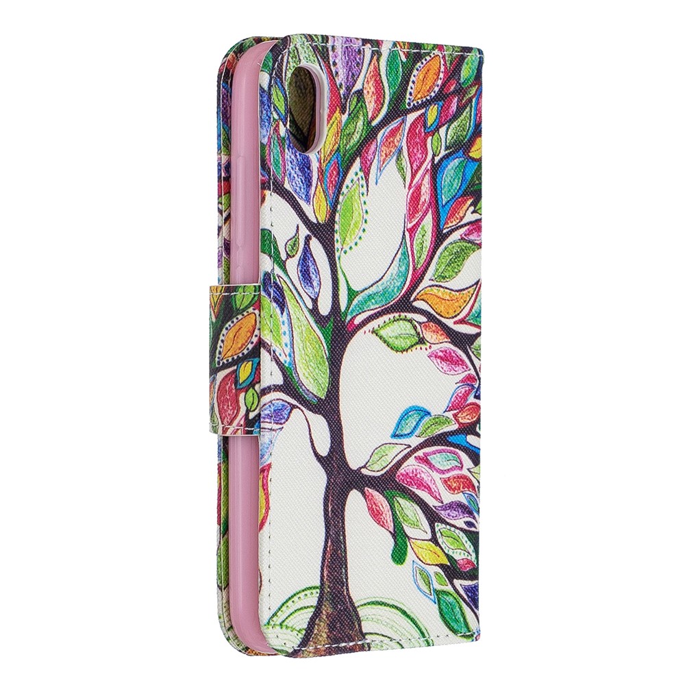 Printing Style PU Leather Flip Stand Phone Case for Xiaomi Redmi 7A - Colorized Tree-3