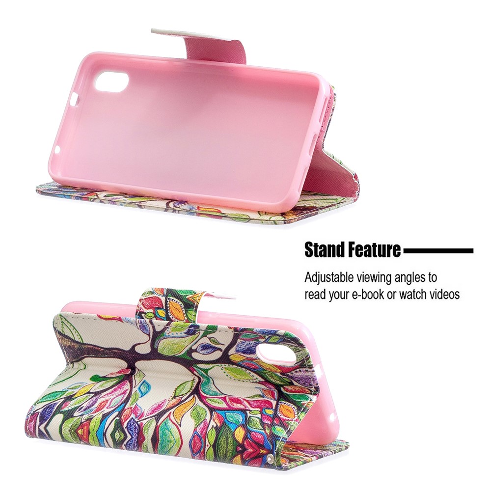 Printing Style PU Leather Flip Stand Phone Case for Xiaomi Redmi 7A - Colorized Tree-5