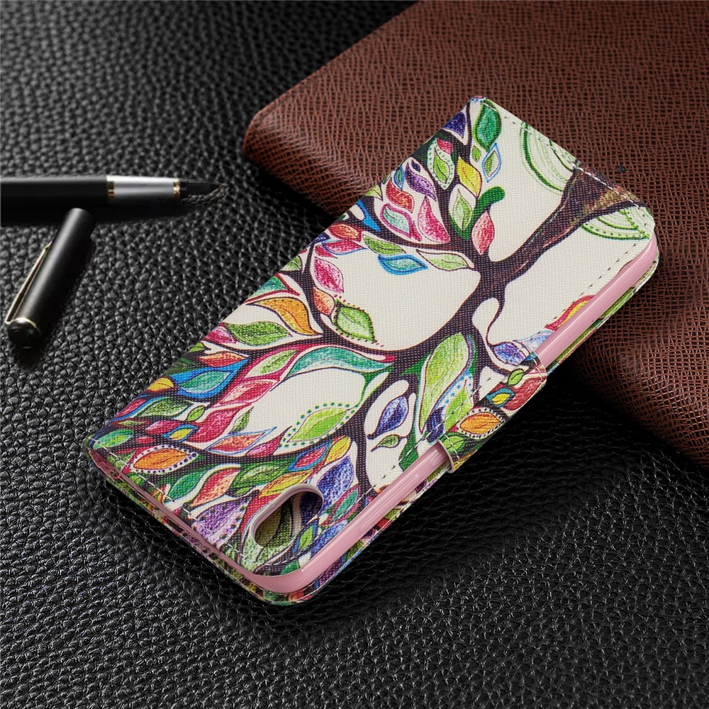 Printing Style PU Leather Flip Stand Phone Case for Xiaomi Redmi 7A - Colorized Tree-8