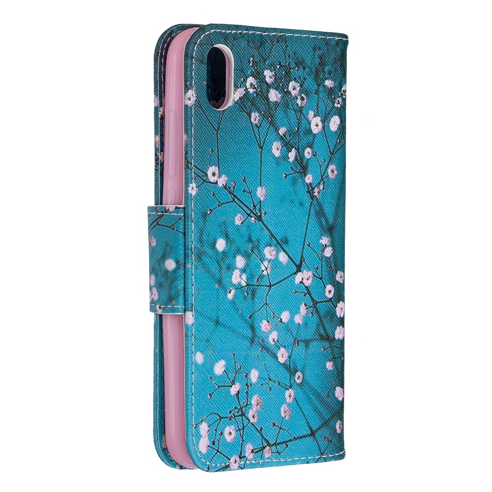 Printing Style PU Leather Flip Stand Phone Case for Xiaomi Redmi 7A - Tree with Flowers-3