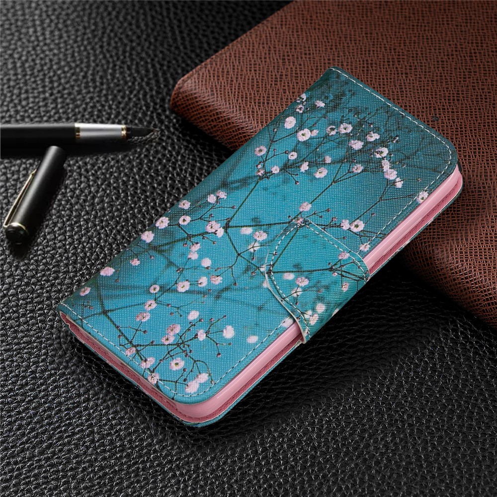 Printing Style PU Leather Flip Stand Phone Case for Xiaomi Redmi 7A - Tree with Flowers-7