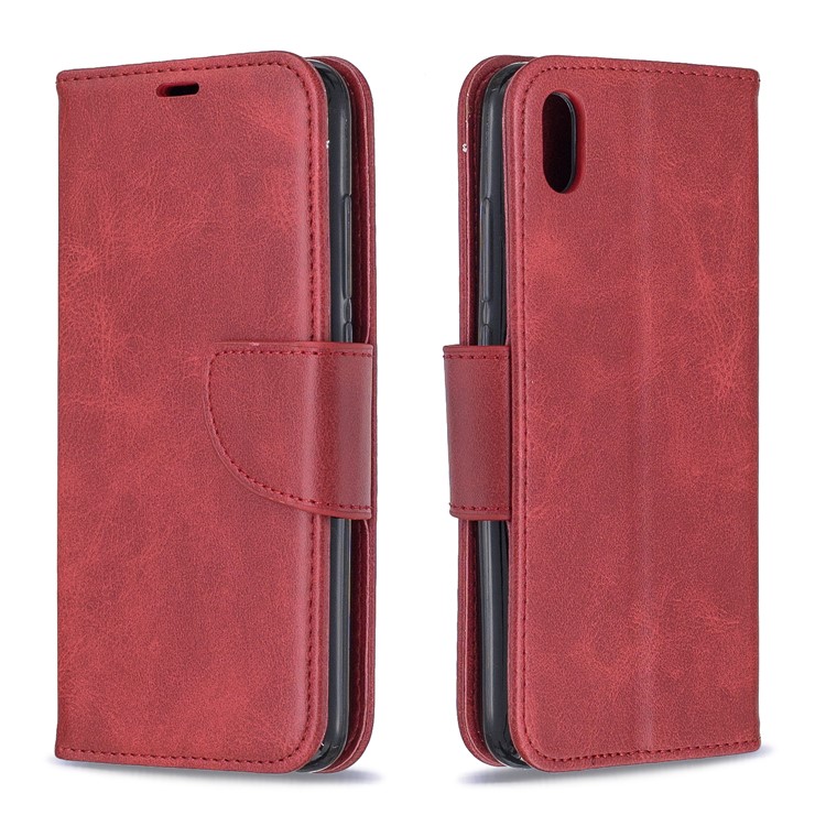 PU Leather Phone Wallet Stand Cover Case for Xiaomi Redmi 7A - Red-4