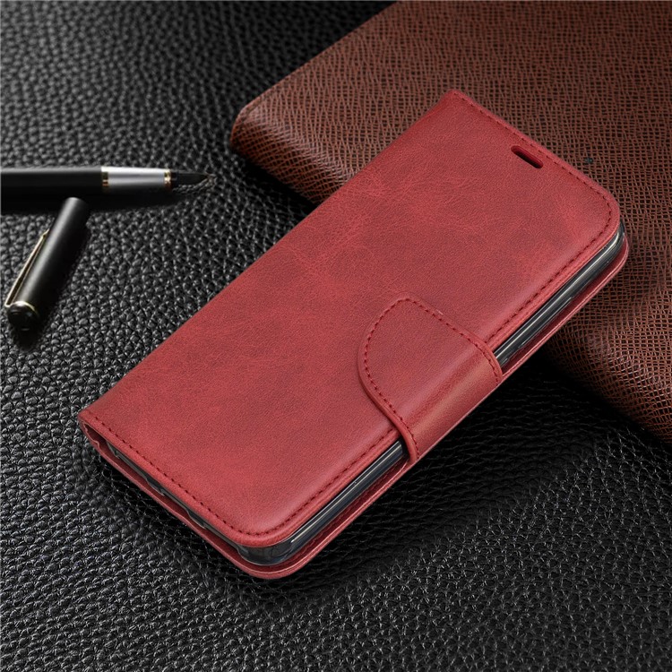 PU Leather Phone Wallet Stand Cover Case for Xiaomi Redmi 7A - Red-7