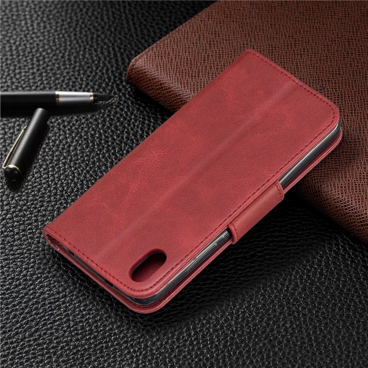PU Leather Phone Wallet Stand Cover Case for Xiaomi Redmi 7A - Red-8
