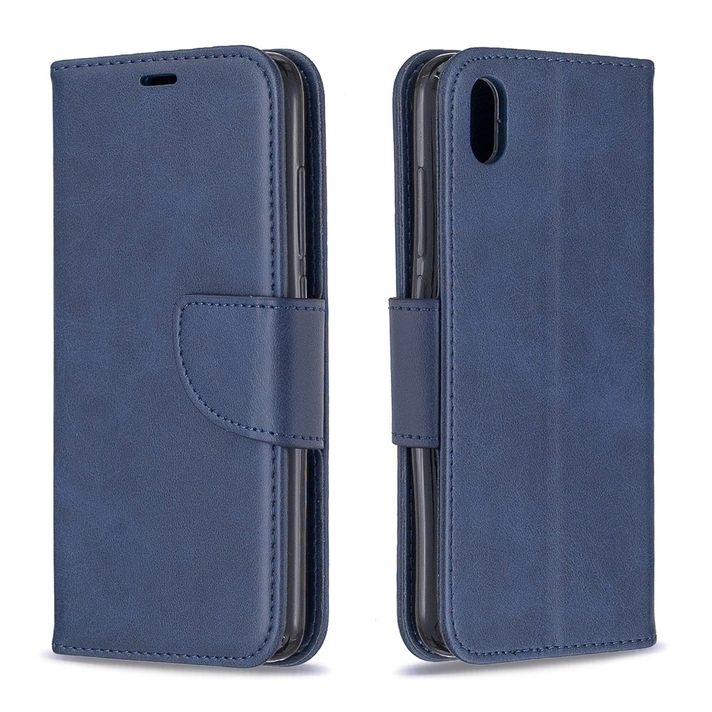 PU Leather Phone Wallet Stand Cover Case for Xiaomi Redmi 7A - Blue-4