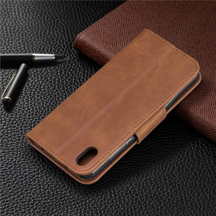 PU Leather Phone Wallet Stand Cover Case for Xiaomi Redmi 7A - Dark Brown-8