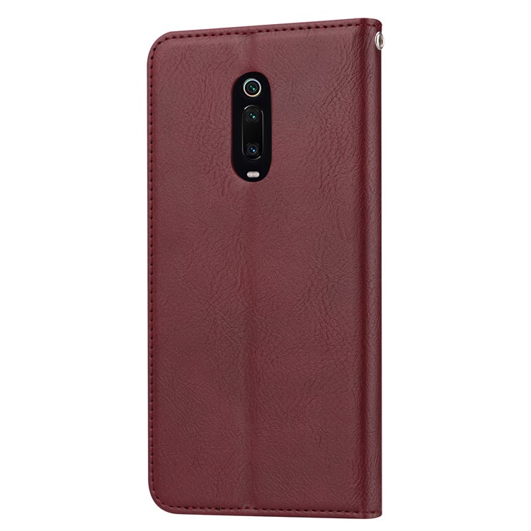 Auto-absorbed PU Leather Stand Wallet Phone Cover for Xiaomi Redmi K20/Mi 9/K20 Pro/Mi 9 Pro - Dark Brown-2