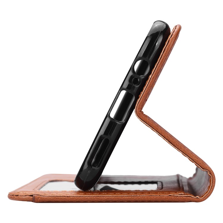 Auto-absorbed PU Leather Stand Wallet Phone Cover for Xiaomi Redmi K20/Mi 9/K20 Pro/Mi 9 Pro - Light Brown-7