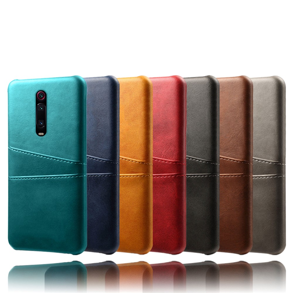 Double Card Slots PU Leather Coated PC Case for Xiaomi Redmi K20 / Mi 9T / Redmi K20 Pro / Mi 9T Pro - Black-6