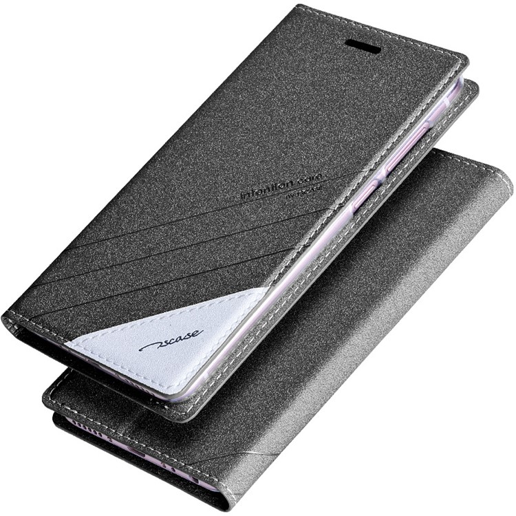 TSCASE Sand-like Matte Magnetic Leather Stand Case for Xiaomi Redmi Pro - Dark Grey-3