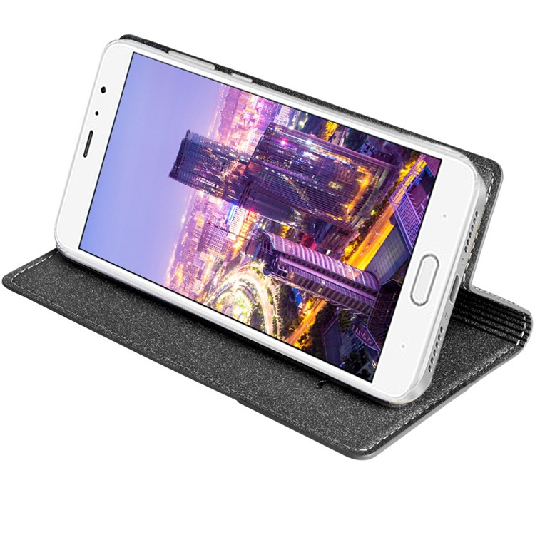 TSCASE Sand-like Matte Magnetic Leather Stand Case for Xiaomi Redmi Pro - Dark Grey-4