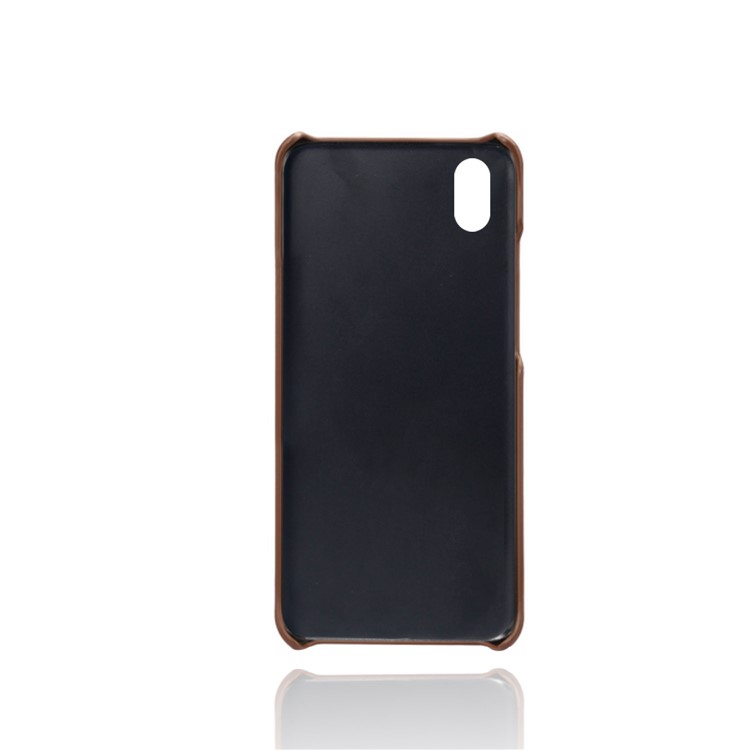 Double Card Slots PU Leather Coated PC Case for Xiaomi Redmi 7A - Brown-5